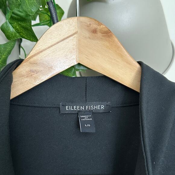 EILEEN FISHER Washable Flex Ponte High Collar Jacket Sz L {HH46} - Picture 2 of 5